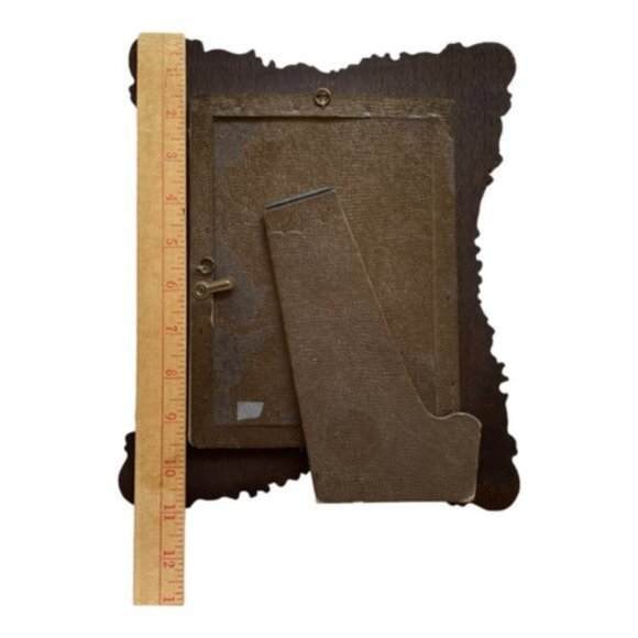 Vintage Handmade-Hand Craved Ornate Brown Wood Picture Frame - Picture 9 of 9
